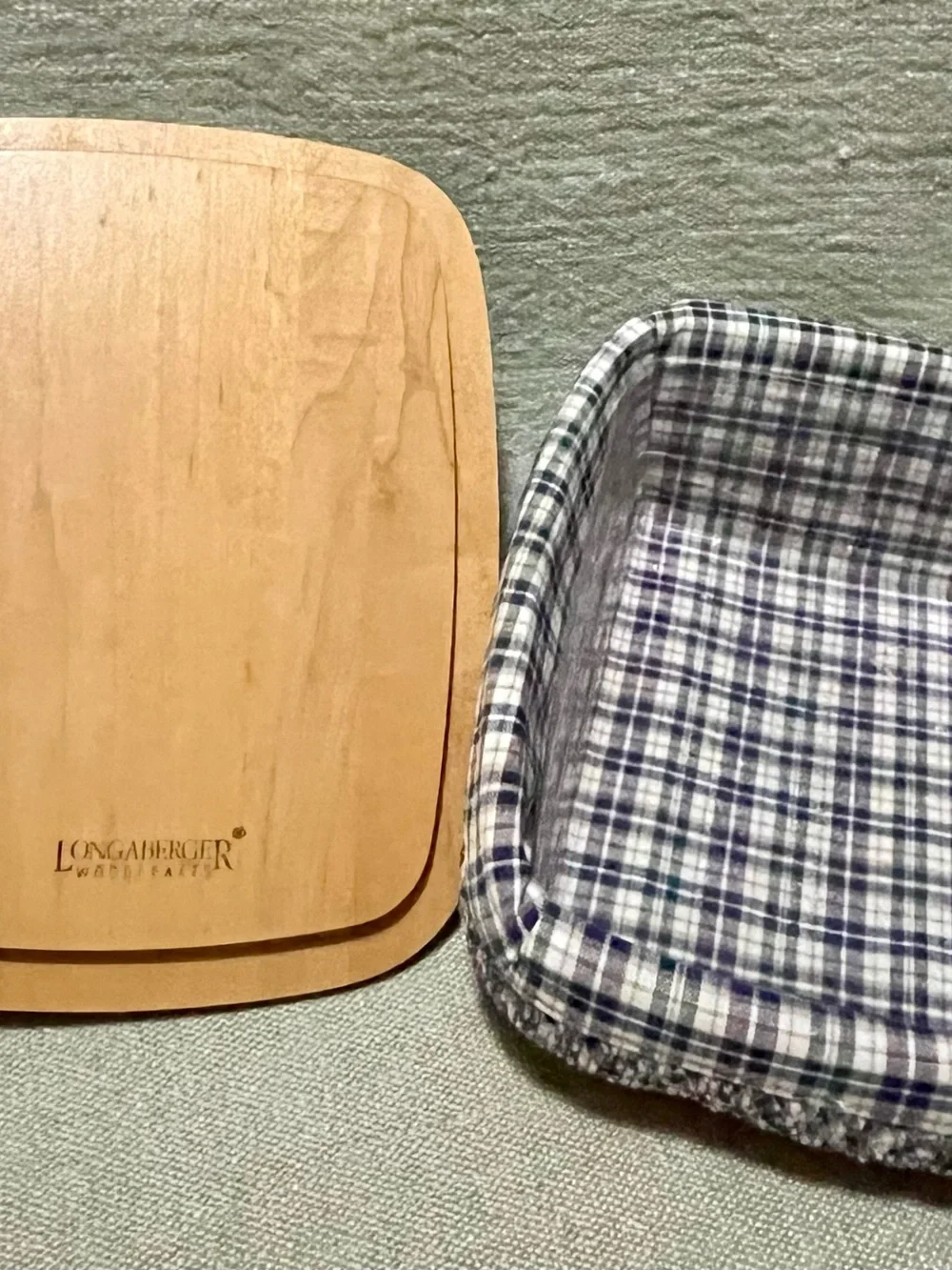 Longaberger Note Pal Basket Plaid Liner Plastic Protector Brochure Dated 2000